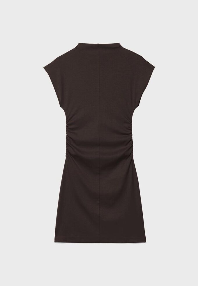Fitted Short Dress with Ruched Detail Fitted Short Dress with Ruched Detail