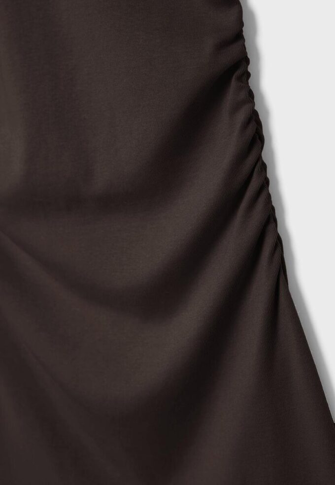 Fitted Short Dress with Ruched Detail Fitted Short Dress with Ruched Detail