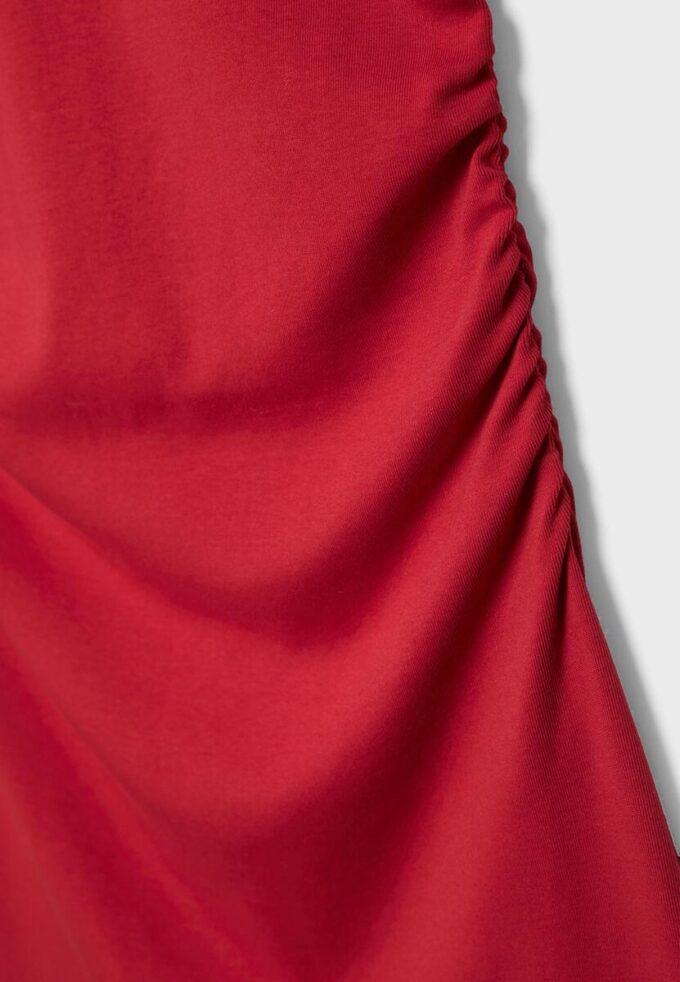 Fitted Short Dress with Ruched Detail Fitted Short Dress with Ruched Detail