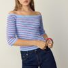Fitted Striped Knit Jumper
