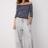 Fitted Striped Knit Jumper