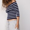 Fitted Striped Knit Jumper