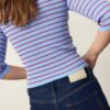 Fitted Striped Knit Jumper