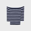 Fitted Striped Knit Jumper