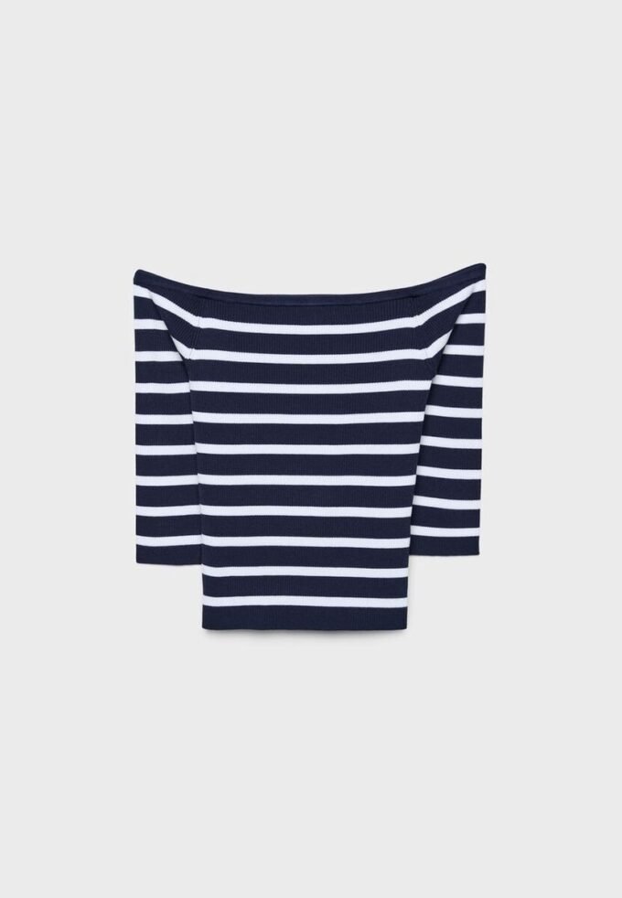 Fitted Striped Knit Jumper