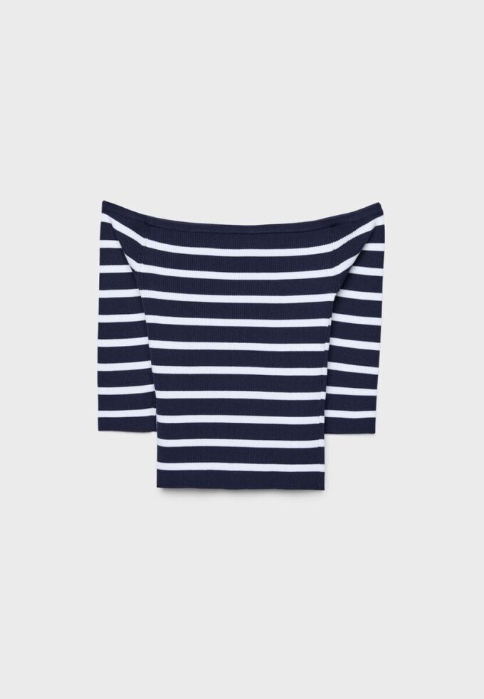 Fitted Striped Knit Jumper