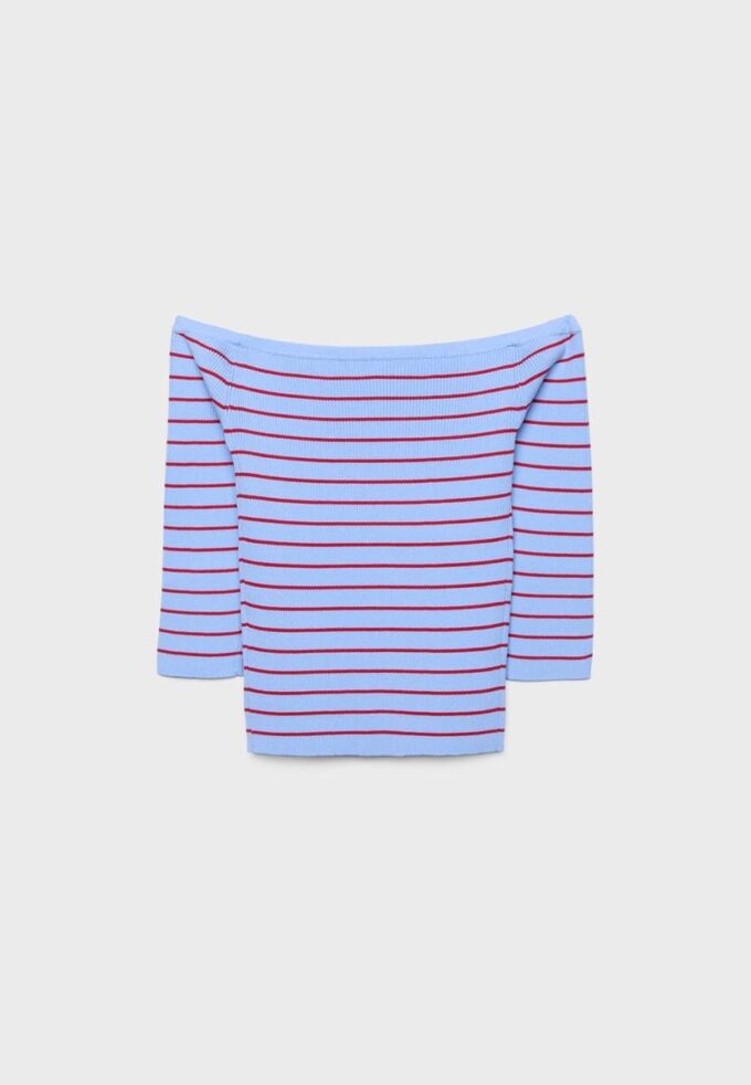 Fitted Striped Knit Jumper