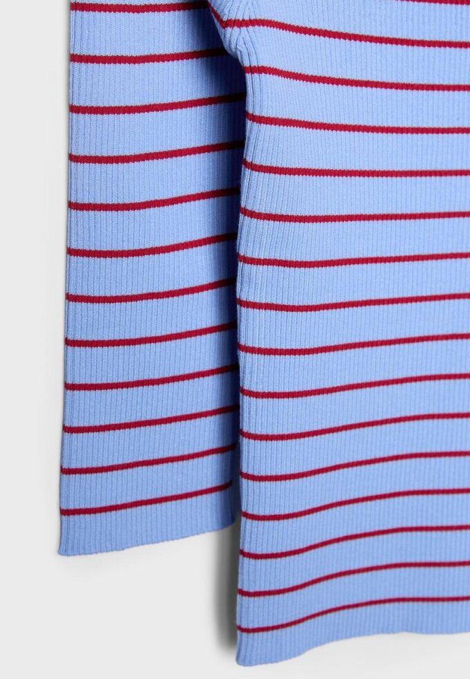 Fitted Striped Knit Jumper