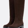 Flat Leather Riding Boot