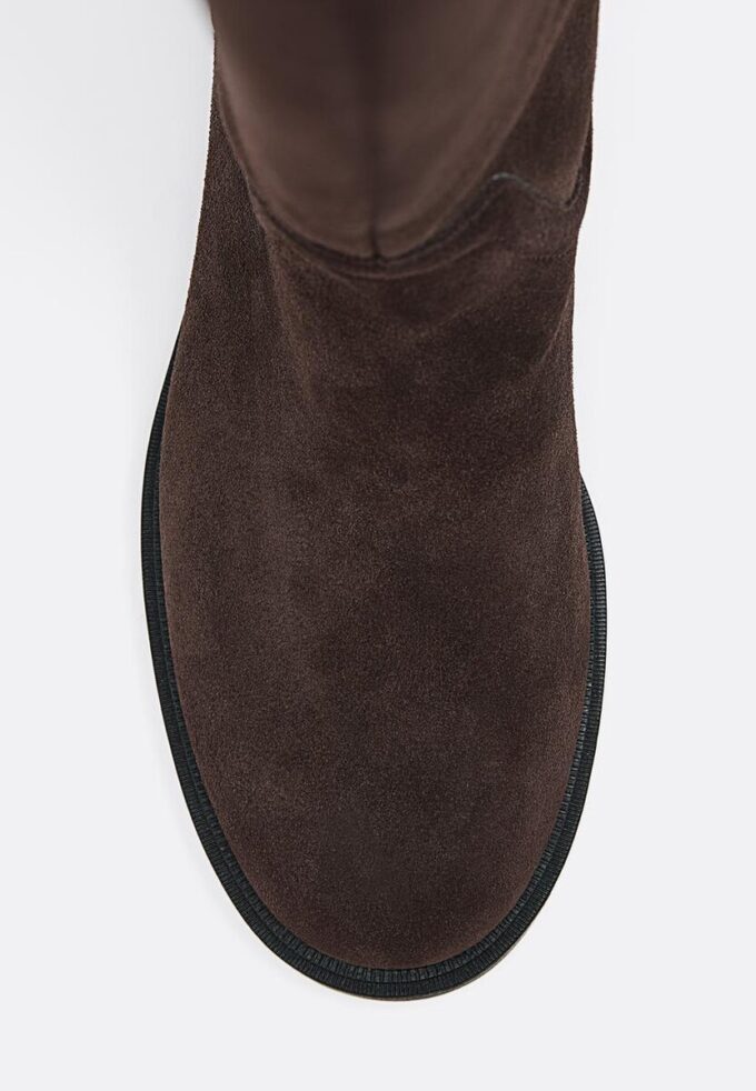 Flat Leather Riding Boot