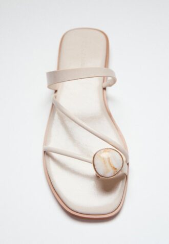 Flat Sandals with Stone Detail Flat Sandals with Stone Detail