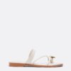 Flat Sandals with Stone Detail