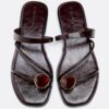 Flat Sandals with Stone Detail