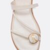 Flat Sandals with Stone Detail