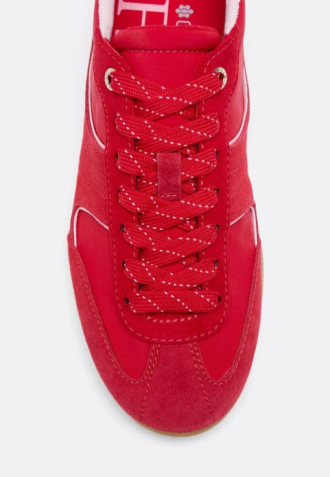 Flat Sole Trainers with Leather Details