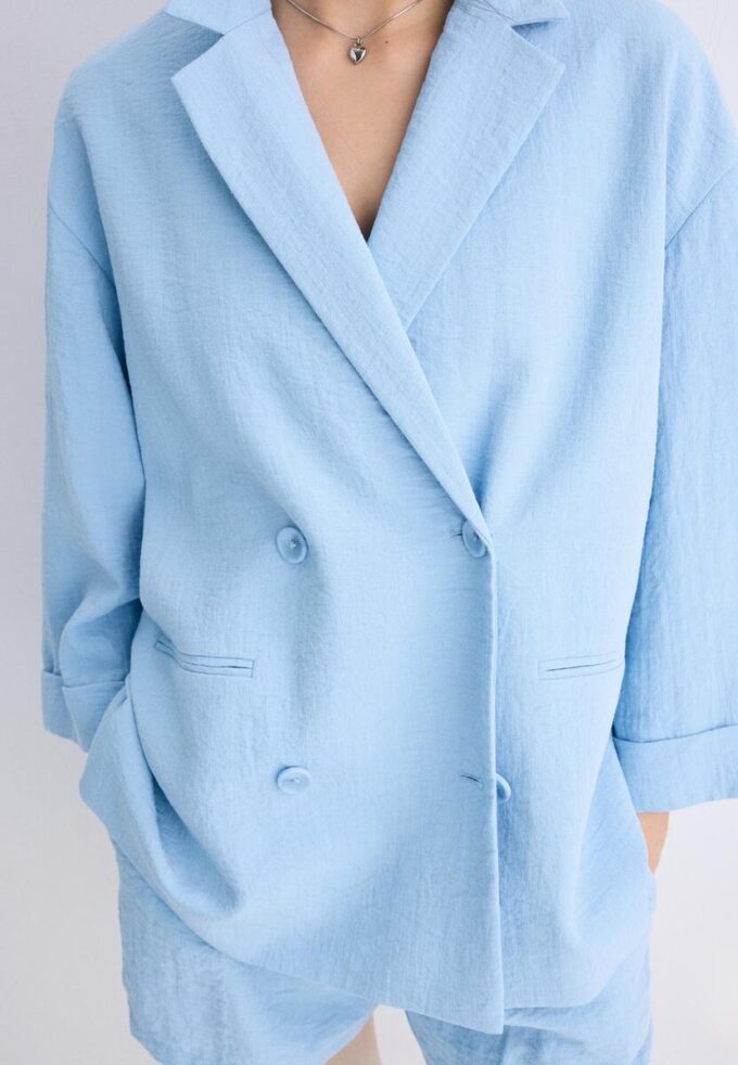 Flowing Double-Breasted Blazer Flowing Double-Breasted Blazer