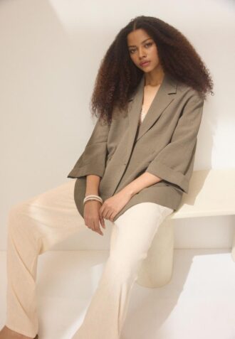 Flowing Double-Breasted Blazer
