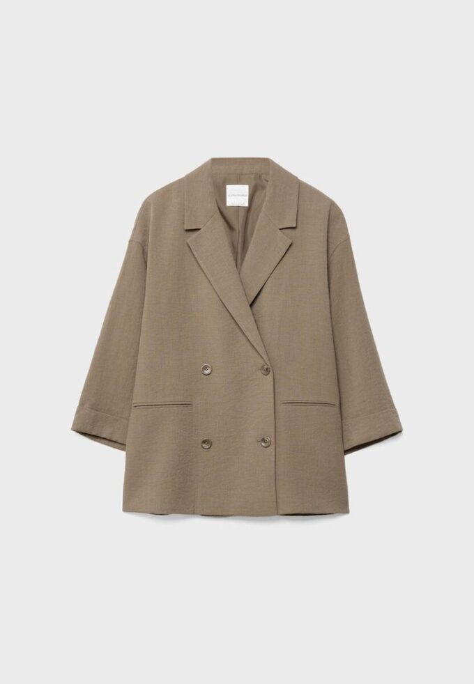 Flowing Double-Breasted Blazer Flowing Double-Breasted Blazer