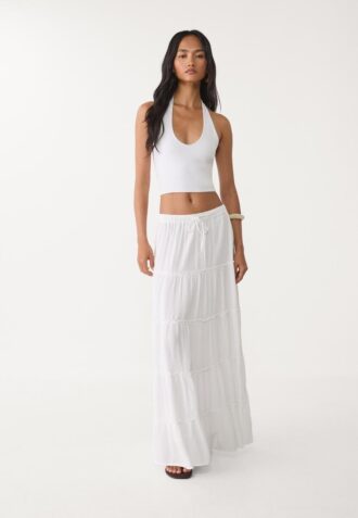 Flowing Panelled Midi Skirt
