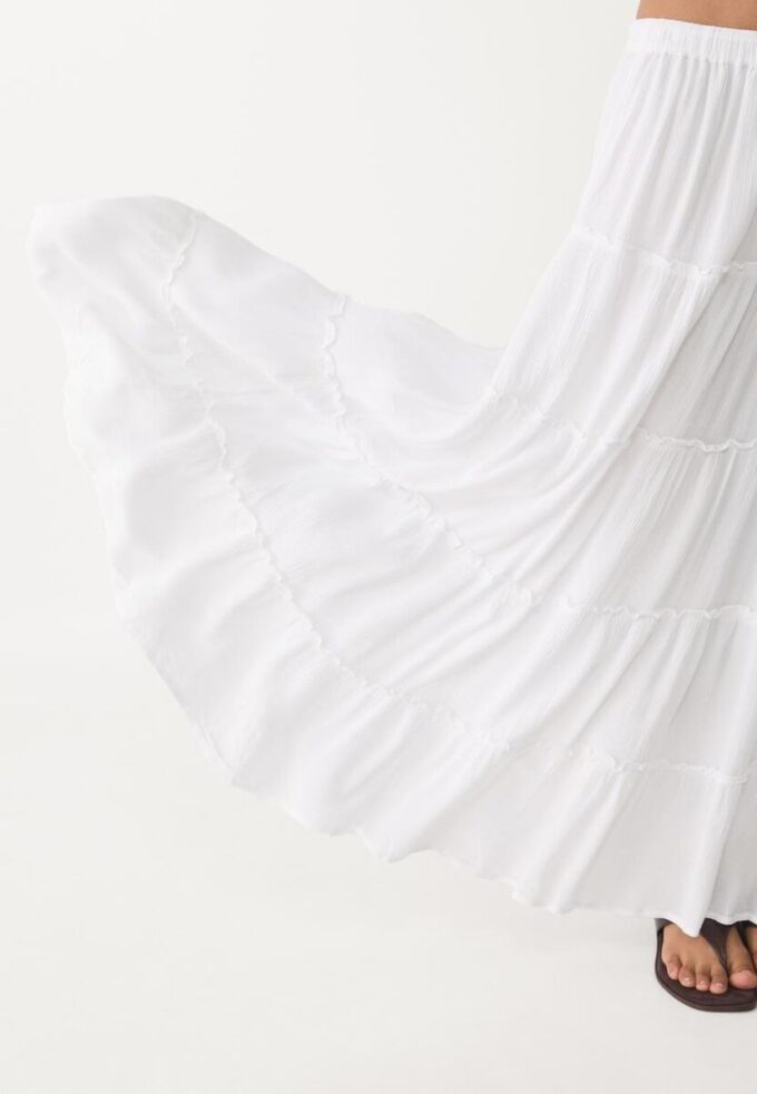 Flowing Panelled Midi Skirt