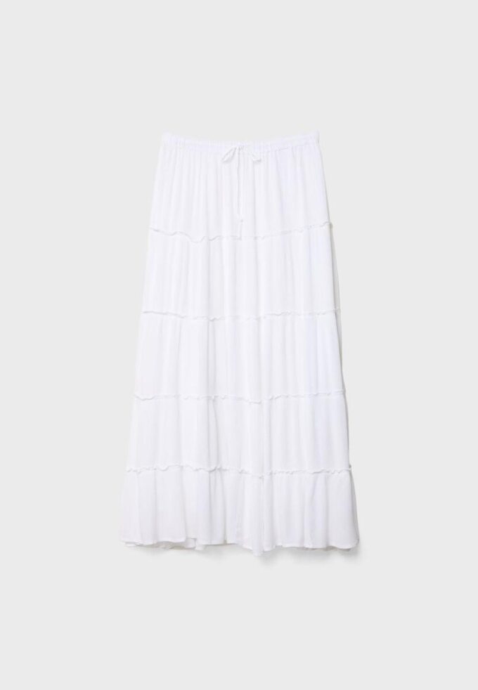 Flowing Panelled Midi Skirt