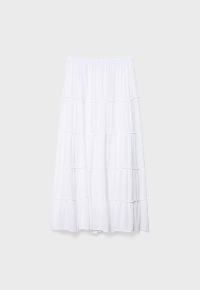Flowing Panelled Midi Skirt