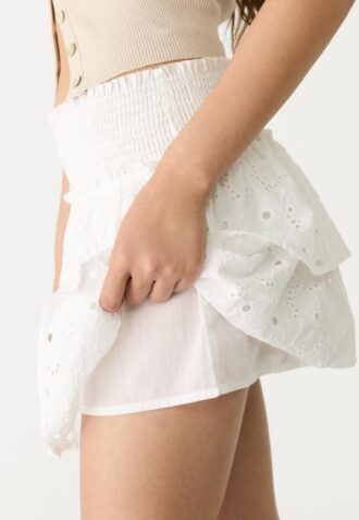 Flowing Skort with Embroidery
