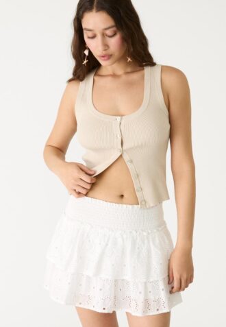 Flowing Skort with Embroidery