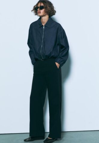 Flowing Straight-Leg Smart Trousers with Belt