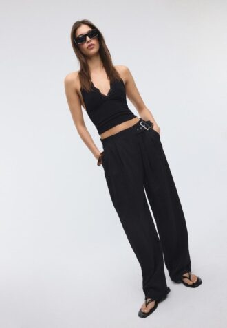 Flowing Trousers with a Buckle Flowing Trousers with a Buckle