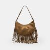 Fringed Moon Shoulder Bag