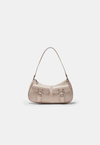 Half-Moon Shoulder Bag with Pockets