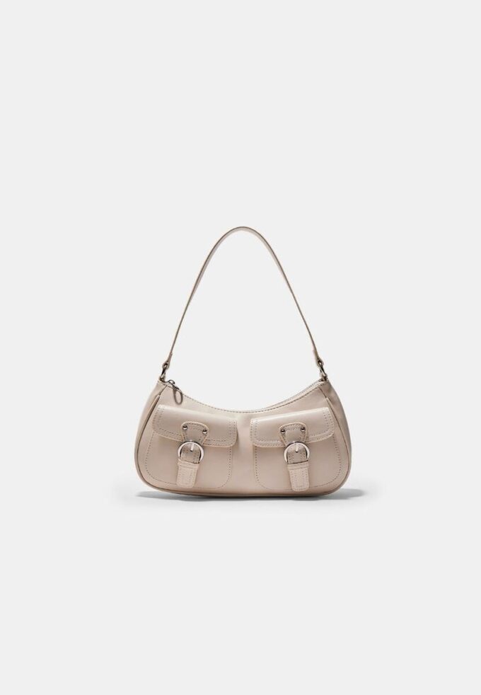 Half-Moon Shoulder Bag with Pockets