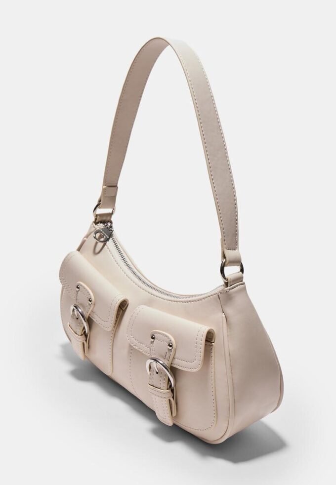 Half-Moon Shoulder Bag with Pockets