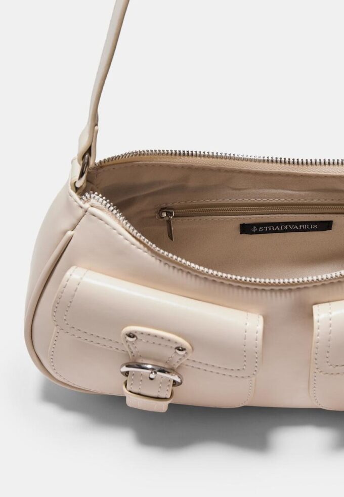 Half-Moon Shoulder Bag with Pockets