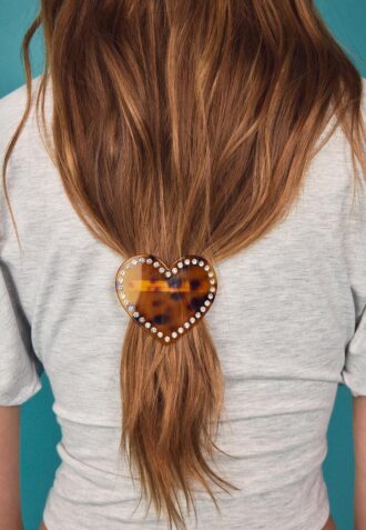 Heart Stud Fur Clip