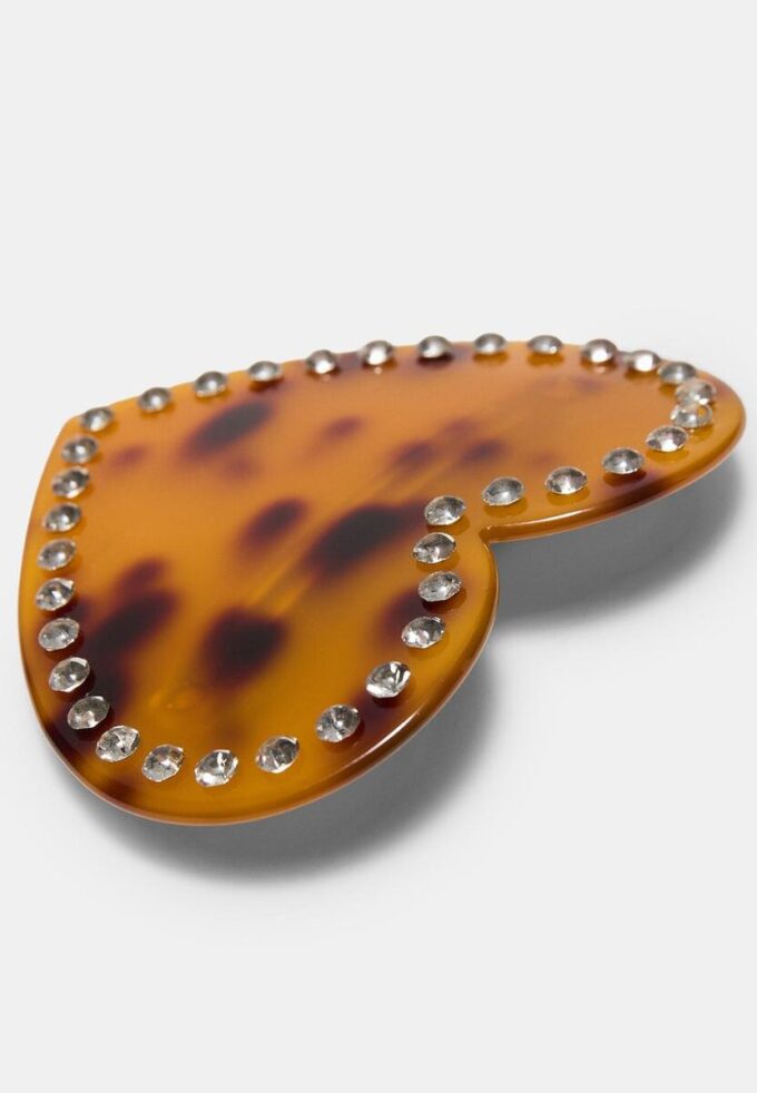 Heart Stud Fur Clip