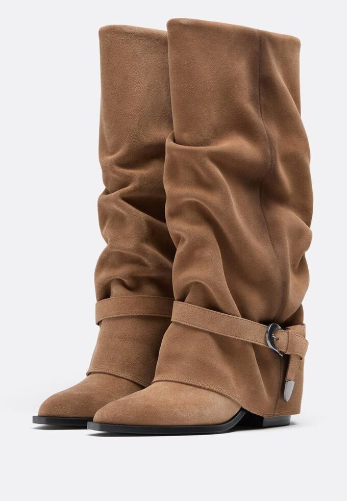 High-Heel Joots Leather Boots