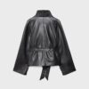 High Neck Leather Effect Trench Coat High Neck Leather Effect Trench Coat