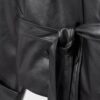 High Neck Leather Effect Trench Coat High Neck Leather Effect Trench Coat