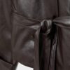 High Neck Leather Effect Trench Coat High Neck Leather Effect Trench Coat
