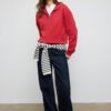 High-Neck Sweatshirt with Zip