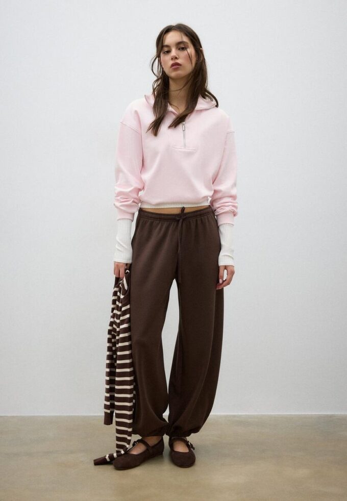High-Neck Sweatshirt with Zip