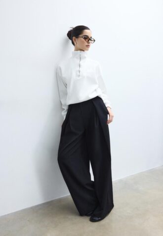 High-Neck Sweatshirt with Zip