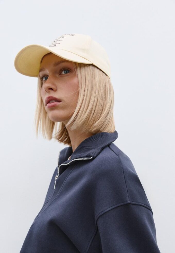 High-Neck Sweatshirt with Zip