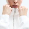 High-Neck Sweatshirt with Zip