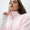 High-Neck Sweatshirt with Zip