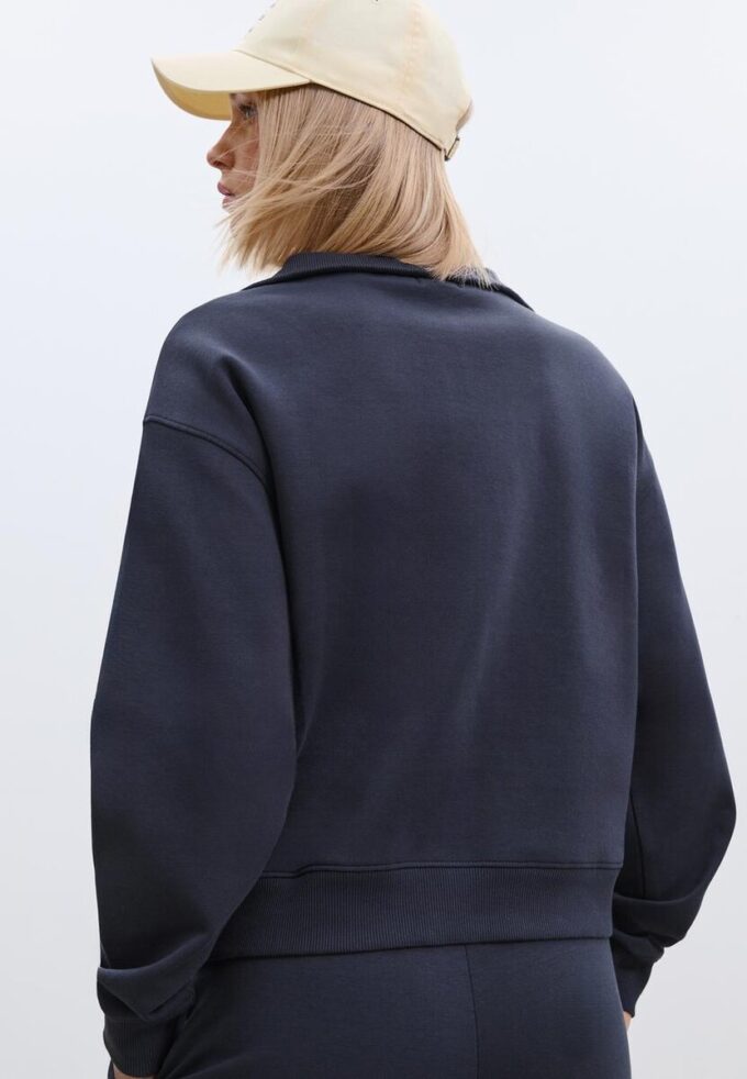 High-Neck Sweatshirt with Zip