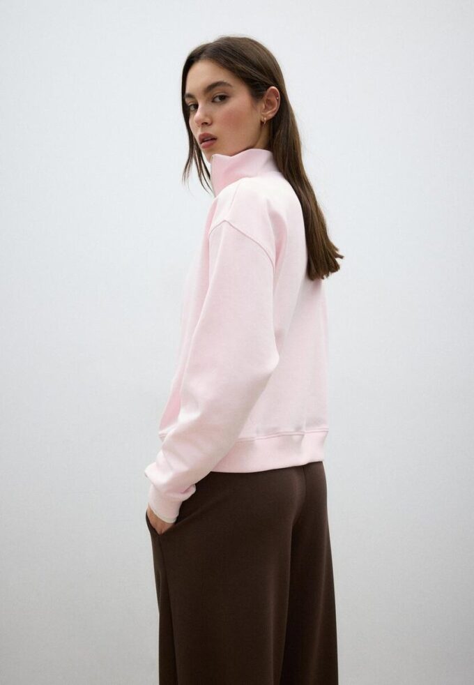 High-Neck Sweatshirt with Zip