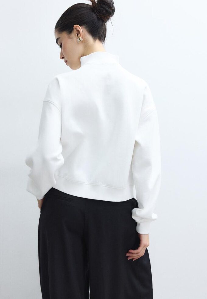 High-Neck Sweatshirt with Zip